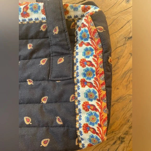 Vintage Suttles and Seawinds Quilted Bag Floral Cottagecore Straps and Zipper - Picture 5 of 13